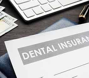 Dental insurance form on desk